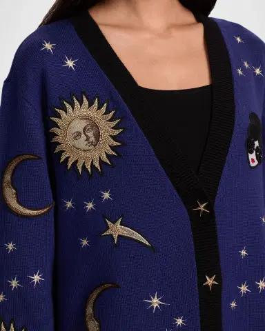 ALICE + OLIVIA Bradford Celestial StaceFace Cardigan | Thumbnail 4 ALICE + OLIVIA Bradford Celestial StaceFace Cardigan | Thumbnail 4