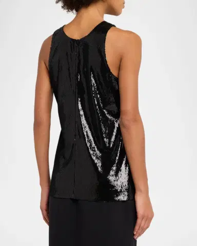 Toteme Curved Sequined Tank Top | Thumbnail 2 Toteme Curved Sequined Tank Top | Thumbnail 2