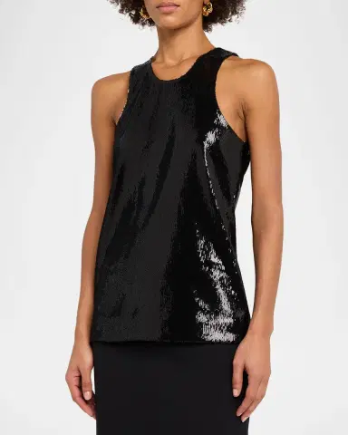 Toteme Curved Sequined Tank Top | Thumbnail 3 Toteme Curved Sequined Tank Top | Thumbnail 3
