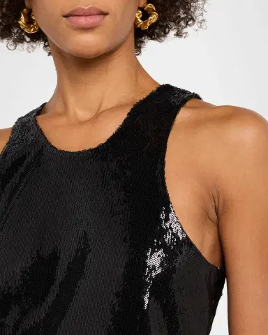 Toteme Curved Sequined Tank Top | Thumbnail 4 Toteme Curved Sequined Tank Top | Thumbnail 4