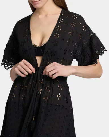 Ramy Brook Janis Eyelet Embroidered Maxi Kaftan Coverup | Thumbnail 4 Ramy Brook Janis Eyelet Embroidered Maxi Kaftan Coverup | Thumbnail 4