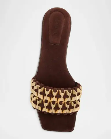 SIMKHAI Faye Beaded Suede Flat Sandals | Thumbnail 5 SIMKHAI Faye Beaded Suede Flat Sandals | Thumbnail 5