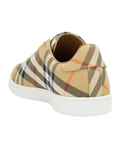 Burberry Men's Check Set Nylon Blend Low-Top Sneakers | Thumbnail 1 Burberry Men's Check Set Nylon Blend Low-Top Sneakers | Thumbnail 1