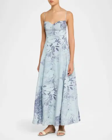 SIMKHAI Rudie Floral Bustier Maxi Dress | Thumbnail 3 SIMKHAI Rudie Floral Bustier Maxi Dress | Thumbnail 3