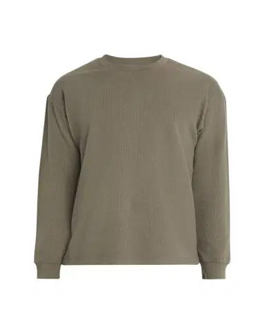 FRAME Men's Cotton Waffle Textured Long-Sleeve T-Shirt | Thumbnail 1 FRAME Men's Cotton Waffle Textured Long-Sleeve T-Shirt | Thumbnail 1