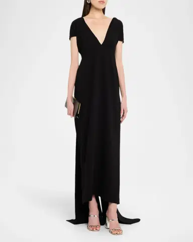 BERNADETTE Clara Empire-Waist Drape Maxi Dress | Thumbnail 3 BERNADETTE Clara Empire-Waist Drape Maxi Dress | Thumbnail 3