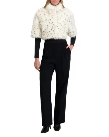 Lyla Grant Fur-Free Cropped Faux Fox Coat | Thumbnail 1 Lyla Grant Fur-Free Cropped Faux Fox Coat | Thumbnail 1