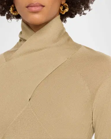Toteme Crossover Merino Wool Sweater | Thumbnail 4 Toteme Crossover Merino Wool Sweater | Thumbnail 4