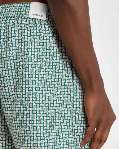 SIMKHAI Men 's Lowell Printed Swim Trunks | Thumbnail 3 SIMKHAI Men 's Lowell Printed Swim Trunks | Thumbnail 3