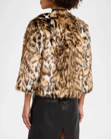 Lyla Grant Fur Free Leopard Faux-Fox Coat | Thumbnail 2 Lyla Grant Fur Free Leopard Faux-Fox Coat | Thumbnail 2