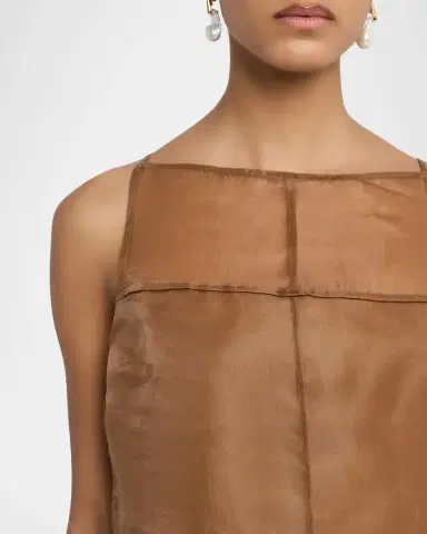 STAUD Chandler Paneled Sheer Maxi Dress | Thumbnail 4 STAUD Chandler Paneled Sheer Maxi Dress | Thumbnail 4