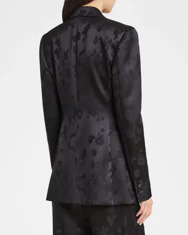 Gabriela Hearst Aleah Floral Silk Jacquard Double-Breasted Blazer Jacket | Thumbnail 7 Gabriela Hearst Aleah Floral Silk Jacquard Double-Breasted Blazer Jacket | Thumbnail 7