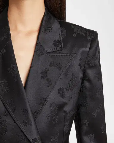 Gabriela Hearst Aleah Floral Silk Jacquard Double-Breasted Blazer Jacket | Thumbnail 9 Gabriela Hearst Aleah Floral Silk Jacquard Double-Breasted Blazer Jacket | Thumbnail 9