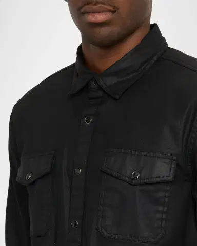 JOHN VARVATOS Men's Otto Snap-Front Western Shirt | Thumbnail 4 JOHN VARVATOS Men's Otto Snap-Front Western Shirt | Thumbnail 4