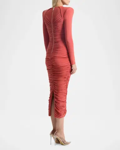 ZHIVAGO We 're Not Us Ruched Midi Dress | Thumbnail 2 ZHIVAGO We 're Not Us Ruched Midi Dress | Thumbnail 2
