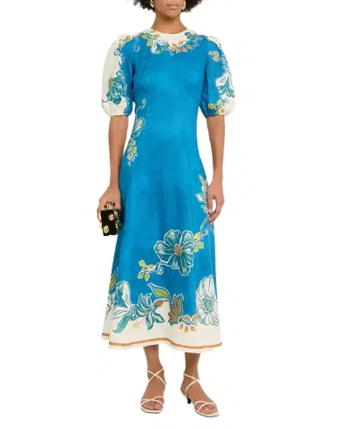 ALÉMAIS Luda Linen Midi Dress | Thumbnail 1 ALÉMAIS Luda Linen Midi Dress | Thumbnail 1