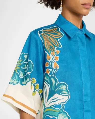 ALÉMAIS Luda Floral-Print Linen Shirt | Thumbnail 5 ALÉMAIS Luda Floral-Print Linen Shirt | Thumbnail 5