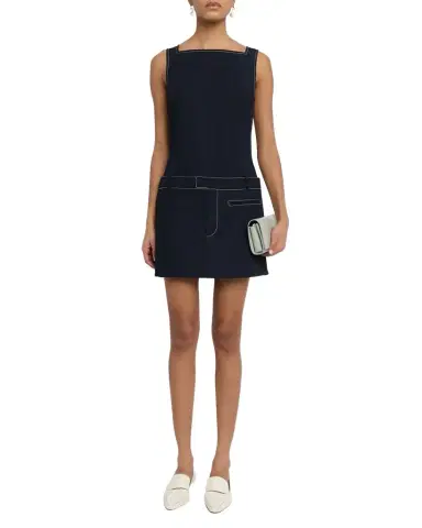 STAUD Skyla Drop-Waist Mini Dress | Thumbnail 1 STAUD Skyla Drop-Waist Mini Dress | Thumbnail 1
