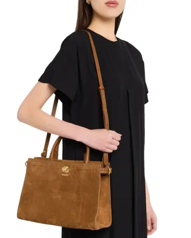 Burberry Cotswolds Small Suede Tote Bag | Thumbnail 1 Burberry Cotswolds Small Suede Tote Bag | Thumbnail 1