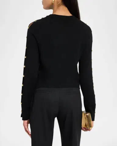 SIMKHAI Declan Buttoned Merino Wool Sweater | Thumbnail 2 SIMKHAI Declan Buttoned Merino Wool Sweater | Thumbnail 2