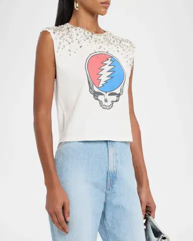 ALICE + OLIVIA x Grateful Dead Micah Embellished Muscle Tank | Thumbnail 3 ALICE + OLIVIA x Grateful Dead Micah Embellished Muscle Tank | Thumbnail 3