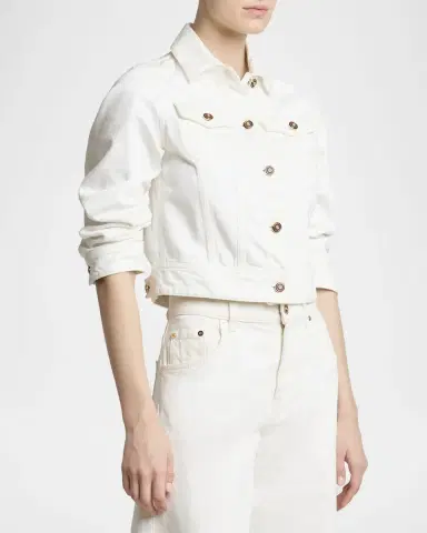 Gabriela Hearst Adira Crop Denim Jacket | Thumbnail 3 Gabriela Hearst Adira Crop Denim Jacket | Thumbnail 3