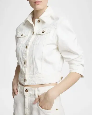 Gabriela Hearst Adira Crop Denim Jacket | Thumbnail 4 Gabriela Hearst Adira Crop Denim Jacket | Thumbnail 4