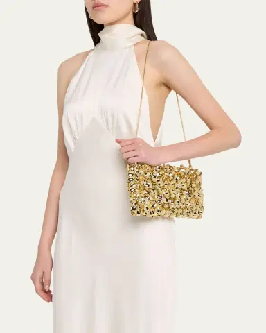 SIMKHAI Reese Metallic Beaded Clutch Bag | Thumbnail 2 SIMKHAI Reese Metallic Beaded Clutch Bag | Thumbnail 2