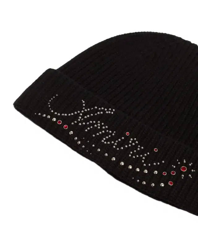Men 's Logo-Studded Wool Beanie Men 's Logo-Studded Wool Beanie