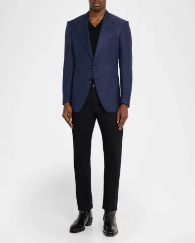 TOM FORD Men's Shelton Herringbone Single-Breasted Sport Coat | Thumbnail 2 TOM FORD Men's Shelton Herringbone Single-Breasted Sport Coat | Thumbnail 2