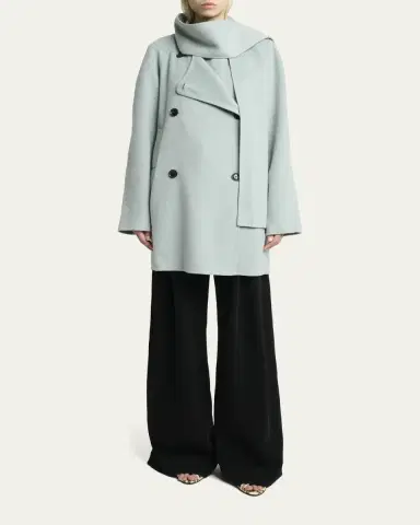 Proenza Schouler White Label Brisa Wool-Cashmere Scarf Coat | Thumbnail 2 Proenza Schouler White Label Brisa Wool-Cashmere Scarf Coat | Thumbnail 2