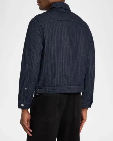 Scotch & Soda Men's Western Denim Trucker Jacket | Thumbnail 2 Scotch & Soda Men's Western Denim Trucker Jacket | Thumbnail 2