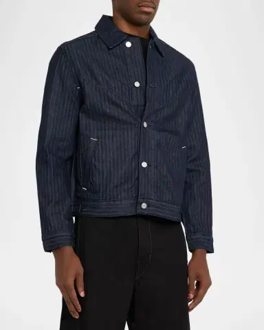 Scotch & Soda Men's Western Denim Trucker Jacket | Thumbnail 3 Scotch & Soda Men's Western Denim Trucker Jacket | Thumbnail 3