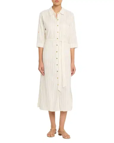 La Blanca Delphine Coast Striped Midi Shirtdress | Thumbnail 1 La Blanca Delphine Coast Striped Midi Shirtdress | Thumbnail 1