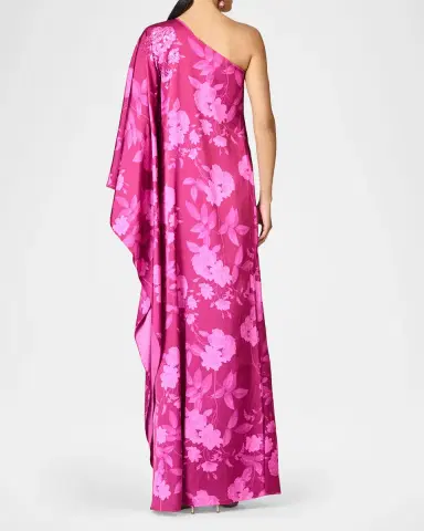 SACHIN & BABI Demi Draped One-Shoulder Satin Crepe Gown | Thumbnail 2 SACHIN & BABI Demi Draped One-Shoulder Satin Crepe Gown | Thumbnail 2
