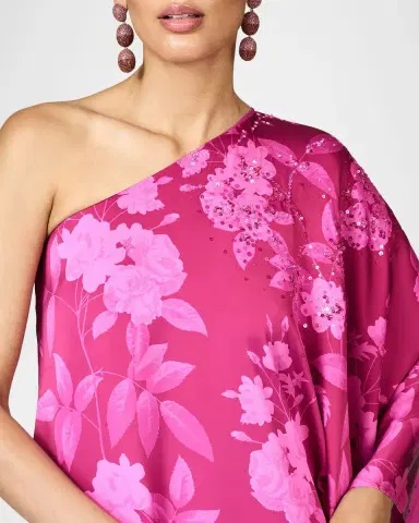 SACHIN & BABI Demi Draped One-Shoulder Satin Crepe Gown | Thumbnail 4 SACHIN & BABI Demi Draped One-Shoulder Satin Crepe Gown | Thumbnail 4