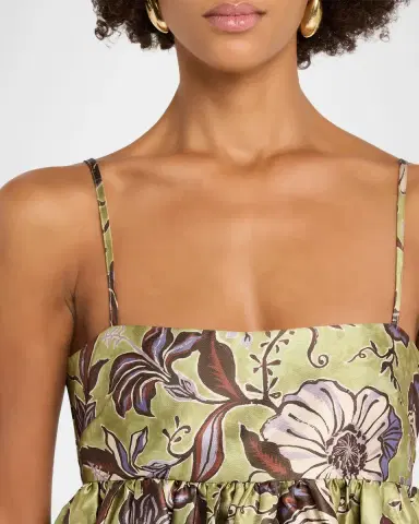 ALÉMAIS Citron Floral Satin Midi Dress | Thumbnail 5 ALÉMAIS Citron Floral Satin Midi Dress | Thumbnail 5