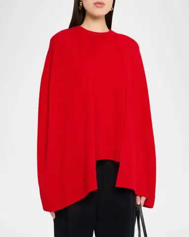 Toteme Cashmere Crewneck Cape Sweater | Thumbnail 3 Toteme Cashmere Crewneck Cape Sweater | Thumbnail 3