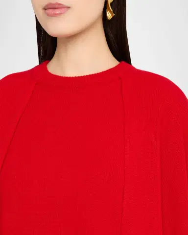 Toteme Cashmere Crewneck Cape Sweater | Thumbnail 4 Toteme Cashmere Crewneck Cape Sweater | Thumbnail 4