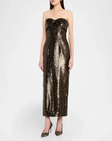 Roland Mouret Twist Drape Sequined Ankle Dress | Thumbnail 3 Roland Mouret Twist Drape Sequined Ankle Dress | Thumbnail 3