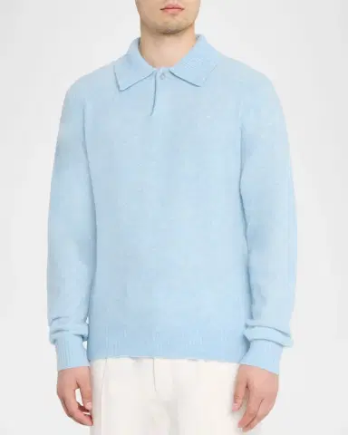 SIMKHAI en 's Davis Cashmere-Blend Polo Sweater | Thumbnail 3 SIMKHAI en 's Davis Cashmere-Blend Polo Sweater | Thumbnail 3