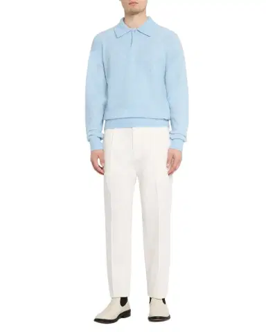 SIMKHAI en 's Davis Cashmere-Blend Polo Sweater | Thumbnail 1 SIMKHAI en 's Davis Cashmere-Blend Polo Sweater | Thumbnail 1