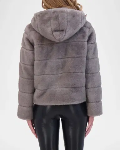 Lyla Grant Fur-Free Hooded Faux Mink Zip Jacket | Thumbnail 2 Lyla Grant Fur-Free Hooded Faux Mink Zip Jacket | Thumbnail 2