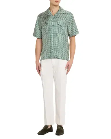 Simkhai Men's Clarke Printed Silk Camp Shirt | Thumbnail 1 Simkhai Men's Clarke Printed Silk Camp Shirt | Thumbnail 1