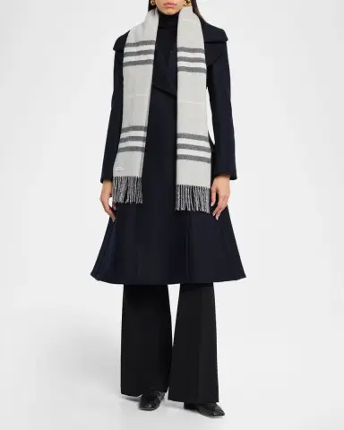Burberry Reversible EKD Check Cashmere Scarf | Thumbnail 2 Burberry Reversible EKD Check Cashmere Scarf | Thumbnail 2