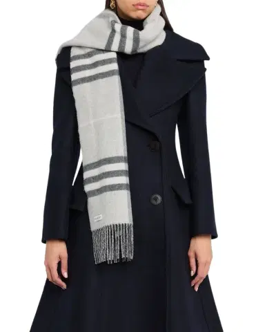 Burberry Reversible EKD Check Cashmere Scarf | Thumbnail 1 Burberry Reversible EKD Check Cashmere Scarf | Thumbnail 1