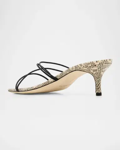 Manolo Blahnik 50mm Ninfemu Snake-Effect Leather Mules | Thumbnail 2 Manolo Blahnik 50mm Ninfemu Snake-Effect Leather Mules | Thumbnail 2