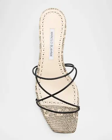 Manolo Blahnik 50mm Ninfemu Snake-Effect Leather Mules | Thumbnail 4 Manolo Blahnik 50mm Ninfemu Snake-Effect Leather Mules | Thumbnail 4