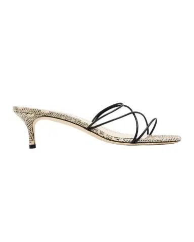 Manolo Blahnik 50mm Ninfemu Snake-Effect Leather Mules | Thumbnail 1 Manolo Blahnik 50mm Ninfemu Snake-Effect Leather Mules | Thumbnail 1
