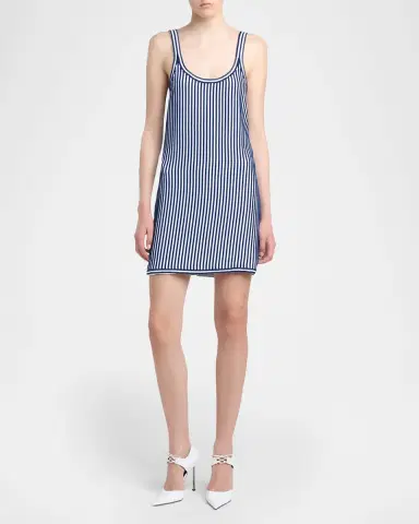 TOM FORD Mariniere Velvet Knit Sleeveless Mini Dress | Thumbnail 2 TOM FORD Mariniere Velvet Knit Sleeveless Mini Dress | Thumbnail 2